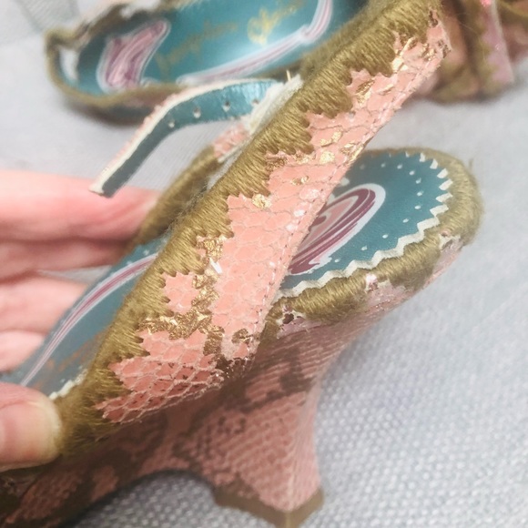 Size 38 Irregular Choice slingback, wedge heel, pumps - Picture 6 of 6